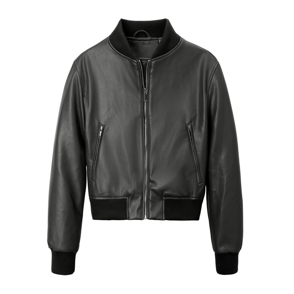 Damen Lederjacke Damen Herbst und Winter Neu Stehkragen Lokomotive Pilot Jacke PU Straße Kurzes Oberteil