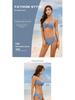 Pink Rose Red Bikini Swimsuit with Steel Support - Sexy Three-Point Design for Women