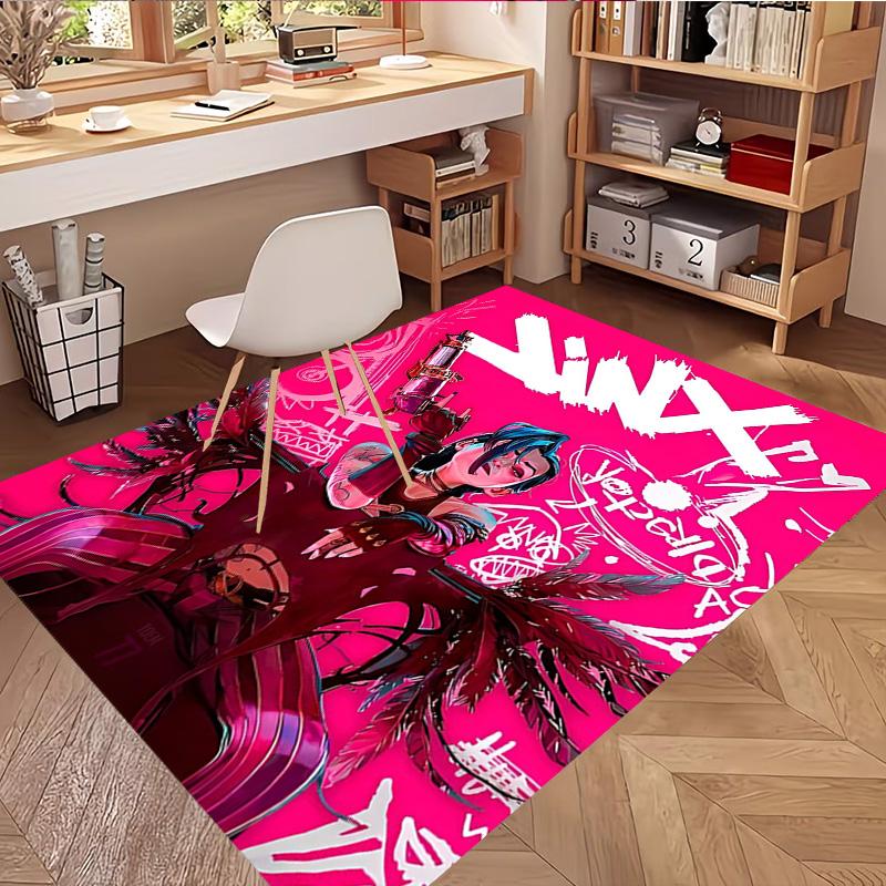 Jinx Print Rug, Washable Floor Carpet, For Entryway Dorm Laundry Room Office Study, Home Decor Birthday Christmas Gift
