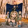 Buffy Flannel Blanket Soft Warm All-Season Throw, Design for Camping, Car Travel, Hiking Sofa, Bed, Office Perfect Gift for Parties