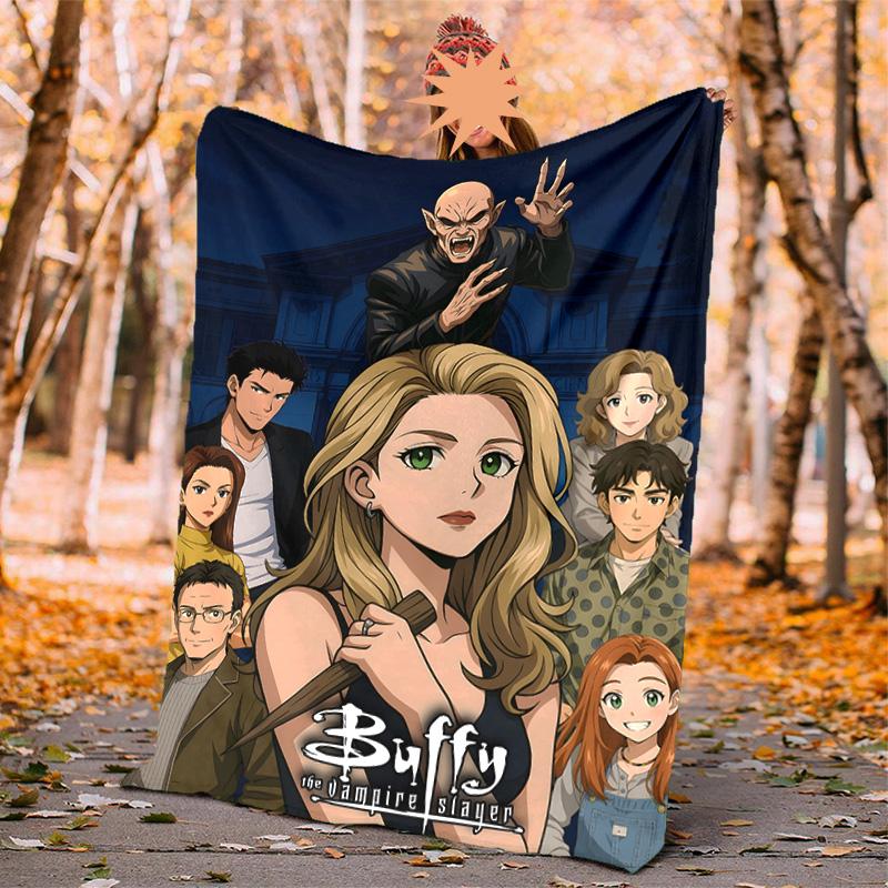 Buffy Flannel Blanket Soft Warm All-Season Throw, Design for Camping, Car Travel, Hiking Sofa, Bed, Office Perfect Gift for Parties
