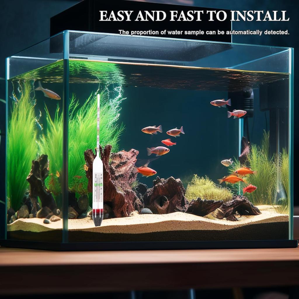 Balacoo Sea Water Densitometer Brine Hydrometer High Precision Salinity Hydrometer Densitometer for Aquarium, Saturated Fish Tank, In Both Fahrenheit