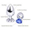 3 Size Anal Plug Heart Stainless Steel Crystal Anal Plug Removable Butt Plug Stimulator Anal Sex Toys Prostate Massager Dildo