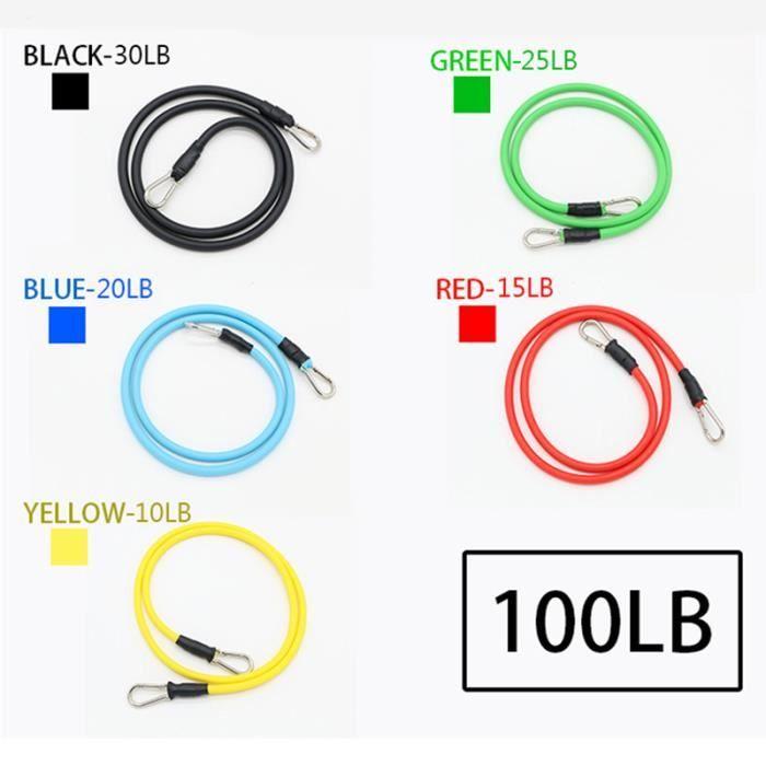 Bande de résistance - LEMONBEST - 11pcs - Elastiques - Crochet de porte - Sangle de cheville