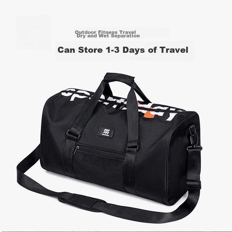 HLA Travel Bag, Fitness Bag, Water-Resistant Storage Bag, Sport Bag, Black