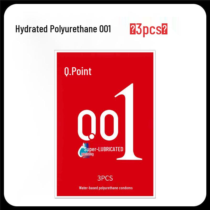 Q Point Ultra-Thin Pink Condoms with 3D Surrounding Particles - Odorless, Super Lubricated, Female Pleasure Enhancing.