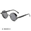 2026 New Hip-Hop Retro Sunglasses For Men Round Metal Punk Style With Spring Legs UV Protection