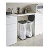 Yamazaki Side-opening Sorted Garbage Bag Holder White Approx. W22XD34XH56cm Luce Trash Can Wide Opening Easy To Take Out Garbage