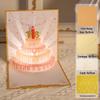 3D Pop-Up Geburtstags-Soundkarte mit Aufnahme-Licht - Kuchen-Design für Freund/Freundin Geschenk