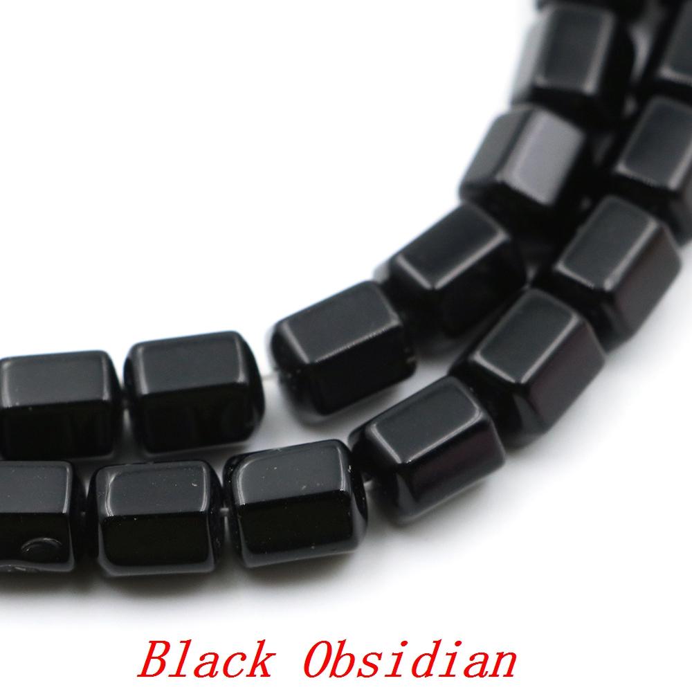Faceted Natural Stone Square Rose Quartz Agates Loose Spacer Beads For Jewelry Diy Making Crystals Bracelet Pendant Accessories