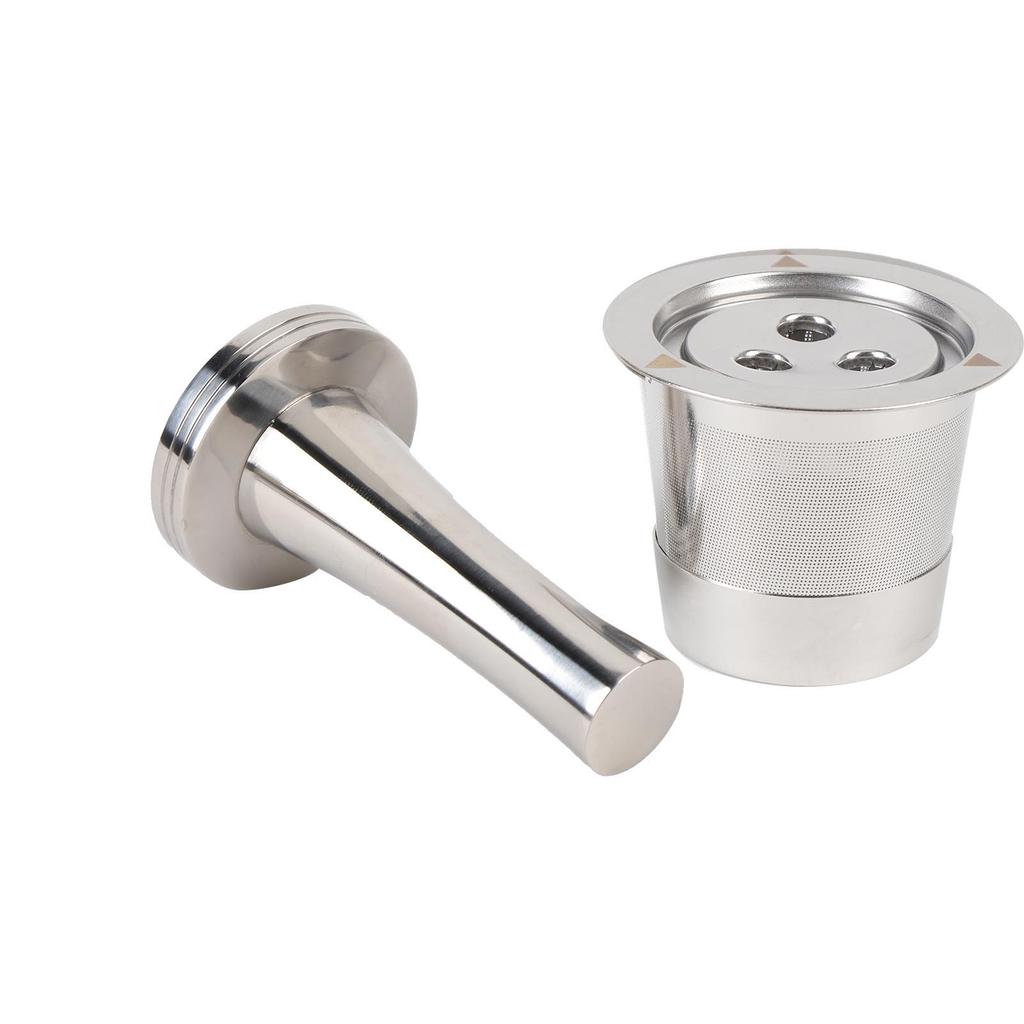 Stainless Steel Coffee Capsule Fit for CFP201 CFP301 Dual Brew Pro 3 Hole Refillable Coffee Pod with Hammer Brush Spoon