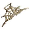 Halloween Hair Claw Black Spider Web Skeleton Hand Bat Shape Hair Clip Anti-slip Teeth Back Head Shark Hair Clip Styling Accessory