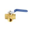 3/4" 3 Way Ball Valve Female L Port Vinly Insulation Handle 600 WOG DN20