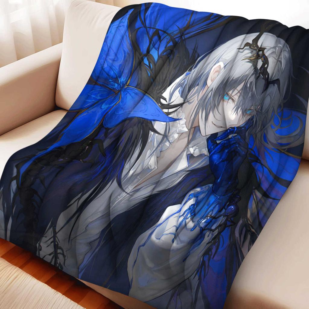Cartoon Fate/Grand Order Oberon Flannel Blanket Cover Warm Soft Anime Blanket Multifunctional Decor Home Universal Blankets