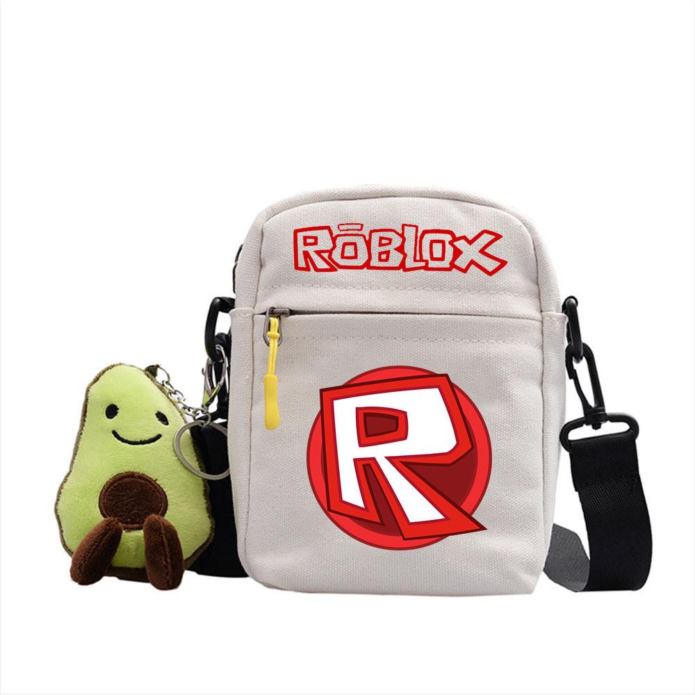 Plátěná taška přes rameno Roblox s potiskem herní postavičky pro běžné cestování a do školy