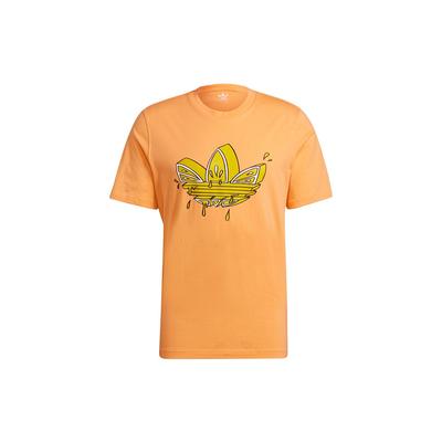 Originals Trefoil Lemon Tee Logo Print Sports Short Sleeve Men Tops Orange GN3129