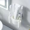 Bathroom Shelves Wall Mount Toothbrush Toothpaste Holder Suction Cup Storage Rack Toiletries Organizer Bathroom Accessories