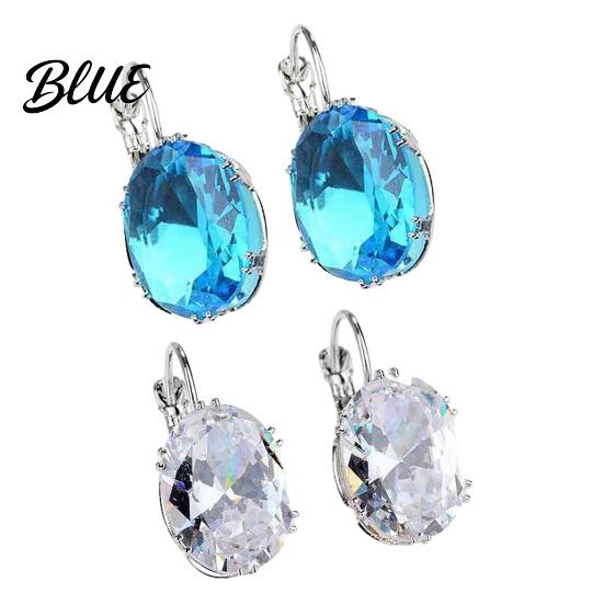Unique Design Earrings 46024 Pairs Teardrop Lightweight Sparkling Cubic Drop