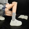 Spring the Same Thick Baseplate Shoes Women's Low-top Lightweight Height-increasing White Shoes