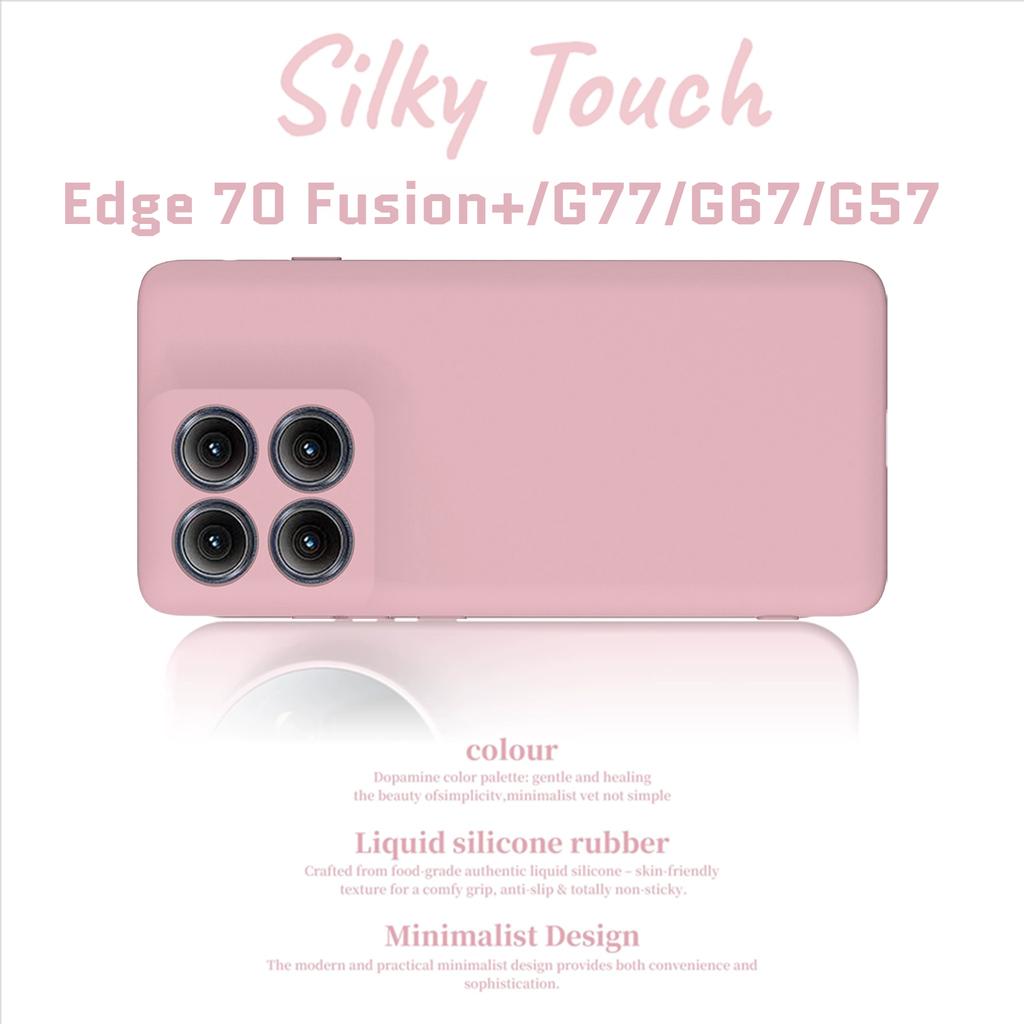 Originální pouzdro z tekutého silikonu Pro Motorola Signature Edge 70 Ultra Fusion+ 60 50 Pro G87/77/67/57 G66Y/J Power Skin Fleecový kryt
