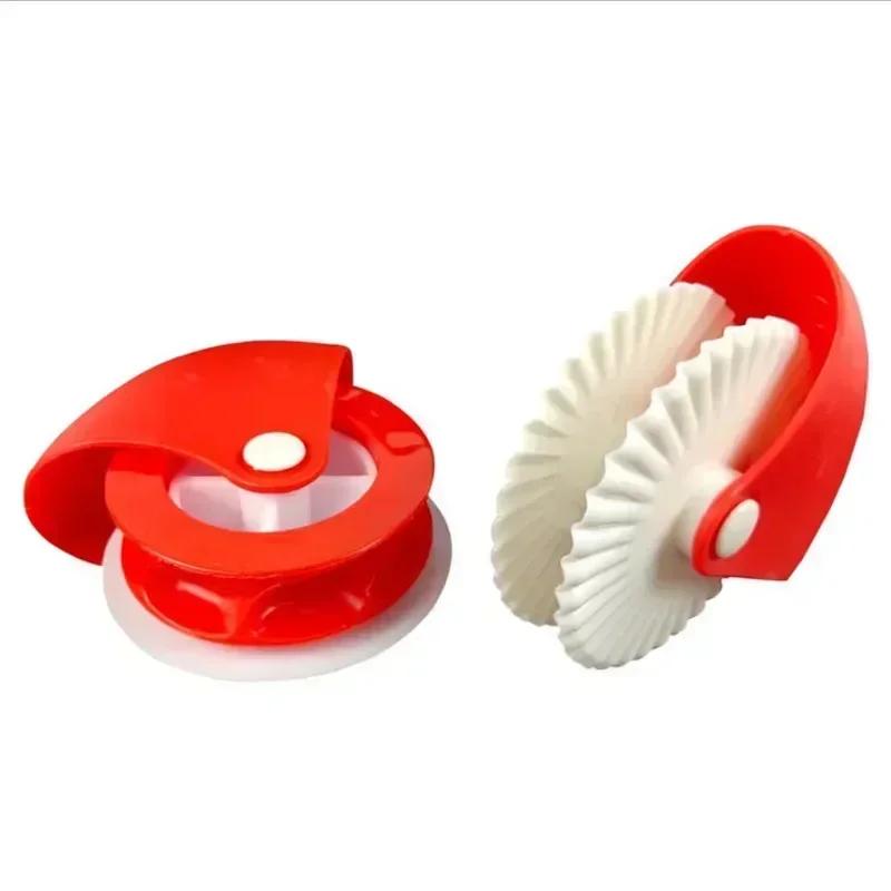 Pastry Dough Lattice Cutter Pizza Pie Decoration Gadget Plastic Roller Wheel Cutter Crust Noodle Roll Fancy Knife Baking Cutter
