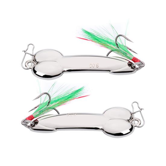 Metal Fishing Lure Bass Freshwater Saltwater Casting Hard Bait Treble Hook