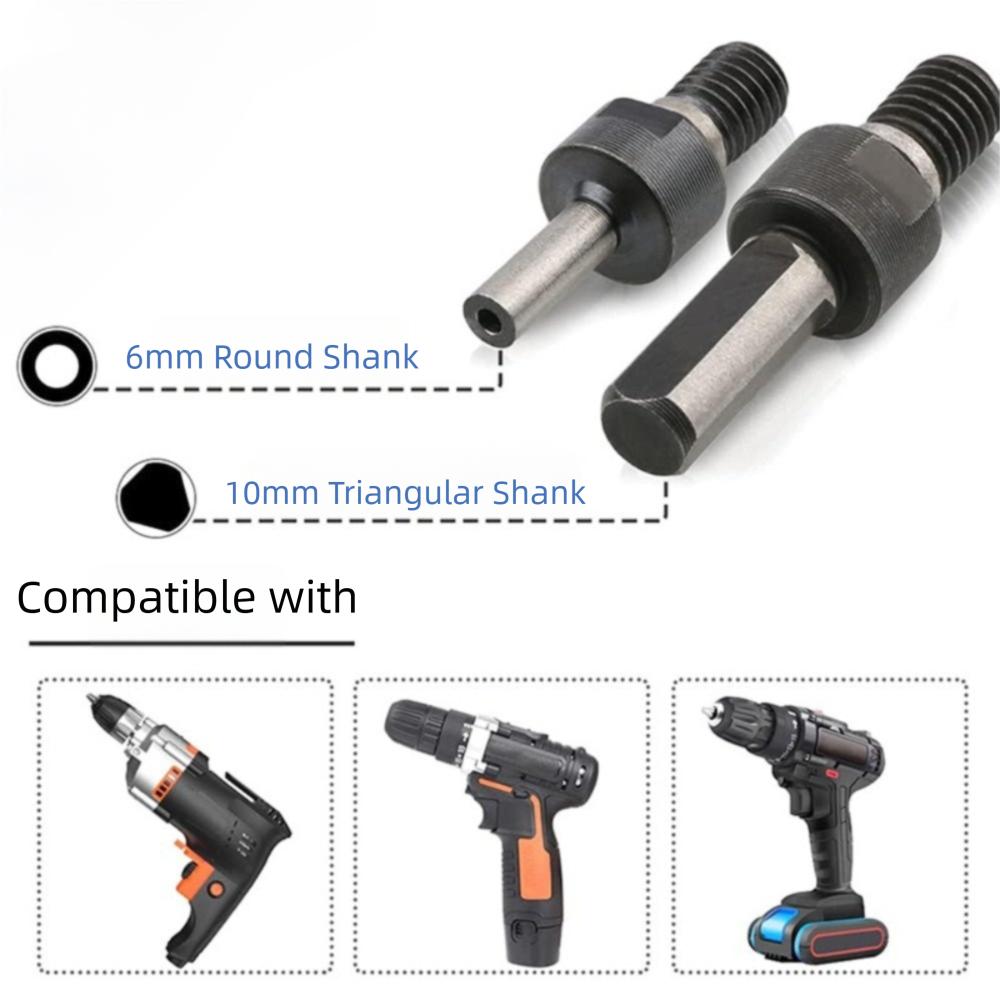 5/10pcs Metal Electric Drill Converter 6mm 10mm Attachment Angle Grinder Connecting Rod Polishing Wheel Drill Adapter