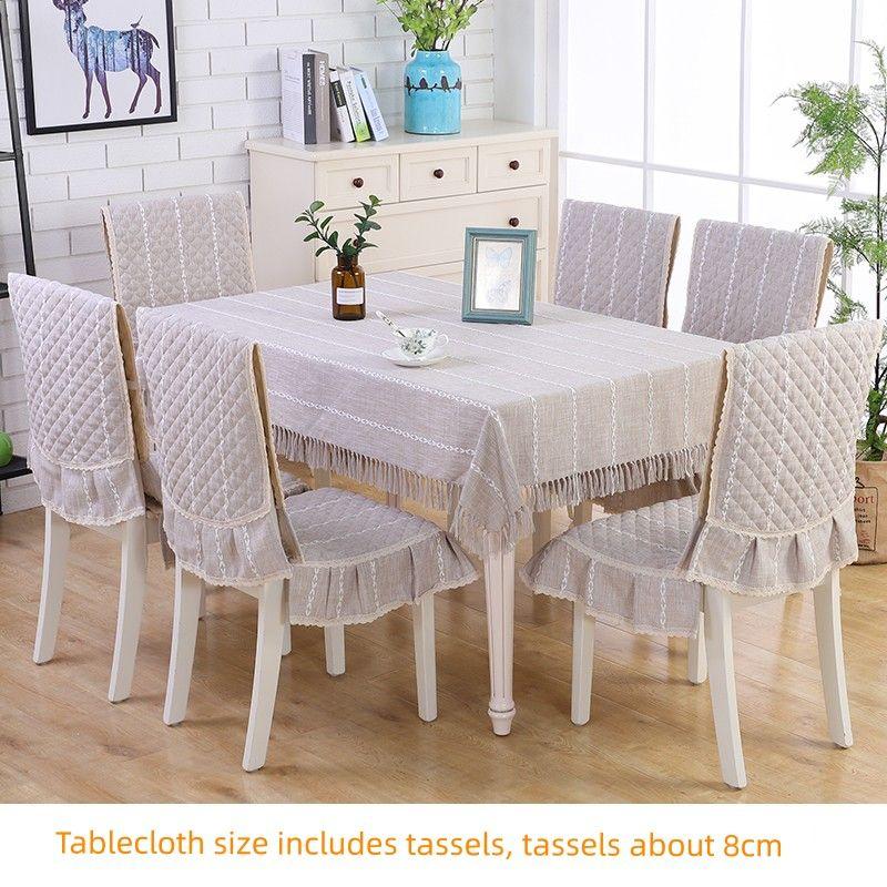 

Чехлы на стулья для обеденного стола Чехол на обеденный стул Подушка для стула Костюм Современный Минималистичный Льняная Скатерть Тканевая Прямоугольная Для Дома Хлопковый Лен Drunk Bamboo-Tassel-Mika Tea table cloth 110*170cm
