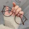 Rice Nails Metal Frame  Clear Lens Glasses Myopia Nerd Spectacles Degree -0.5 -1.0 -2.0 To -6.0 Round Hyperopia +0.5 To +6.0