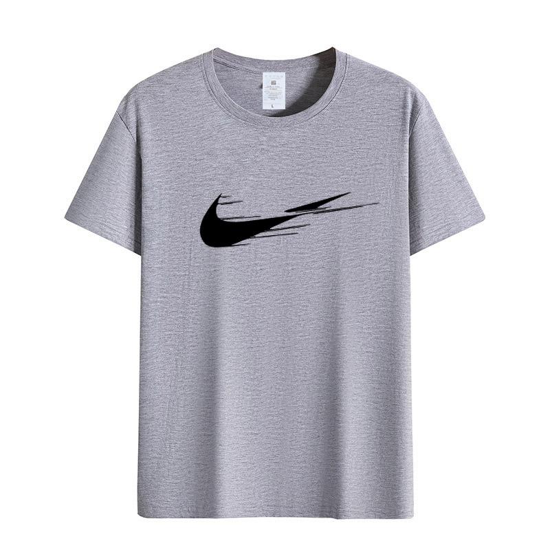 Летняя мужская футболка высокого качества из хлопка с короткими рукавами и принтом, женская футболка, модная спортивная рубашка, повседневный топ для бега XL серебряный