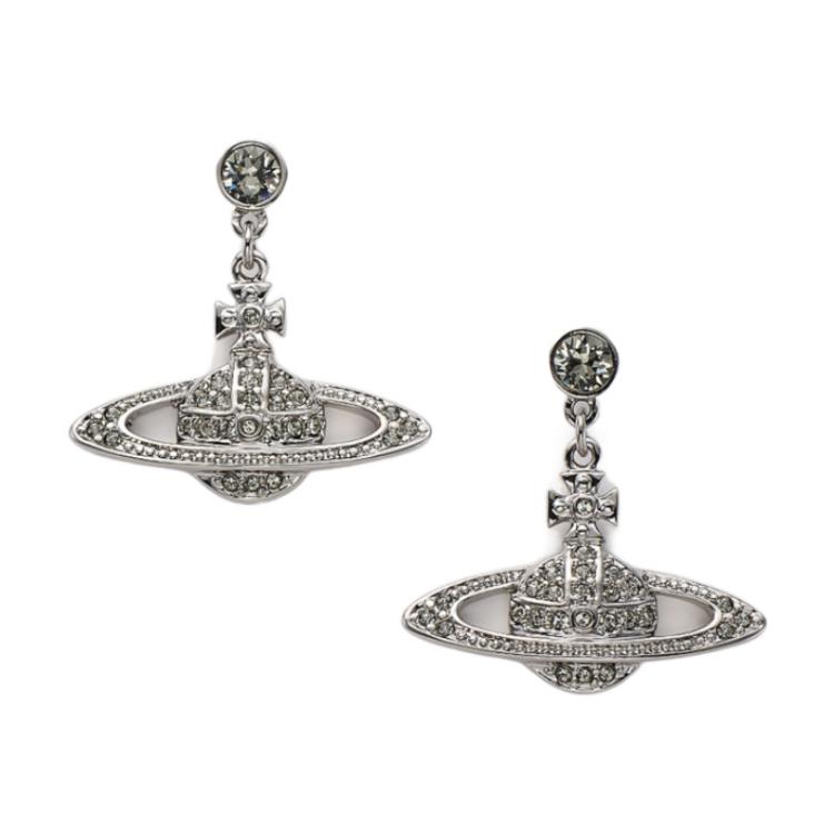 VIVIENNE WESTWOOD Mini-Basrelief-Tropfen-Planeten-Anhängerohrringe Damenohrringe Messing 6202002502P116CNP116