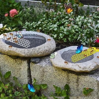Schwimmende Bienen-Trinkleiter Schmetterlings-Trinkstation Anti-Drop Faltbar Zum Anlocken von Vögeln Anderen fliegenden Tieren Gartendekoration