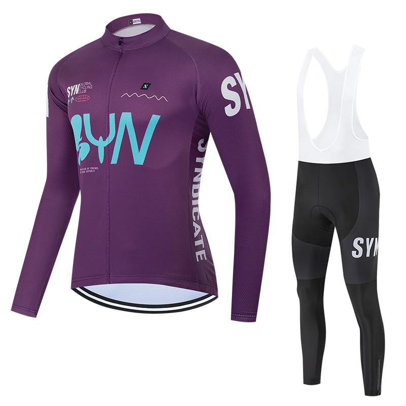 2025 Autumn Long Sleeved Jersey Cycling Suit Set Mountain Bike Breathable Cycling Suit Men's Road Bike Sportswear