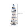 Wood Lighthouse Vintage Mediterranean Style Size 23 Home Office Decoration Sturdy Handcrafted Tabletop Ornament Lighthouse