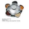 Heart-Shaped Rotating Snack Tray with 5 Compartments 360 Degrees Spinning Serving Platter