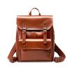 Leather Backpack Women's Wear-resistant Cowhide Computer Backpack College Style Inch Large Capacity British Retro Neutral Full Leather