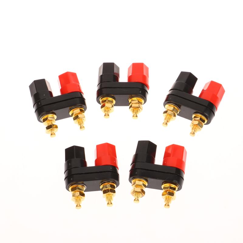 1/5Pcs Banana Plugs Couple Terminals Red Black Connector Amplifier Terminal Binding Post Banana Speaker Plug Jack