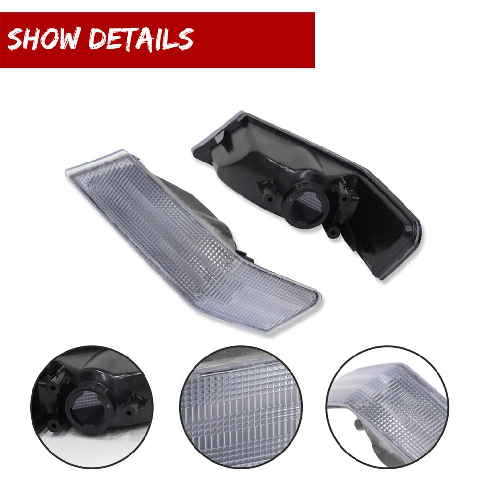 For Jeep Patriot 2007-2017 Smoked / Clear Lens Front Bumper Turn Signal Light Cover Shells No Bulb/Socket 68004180AC 68004181AC