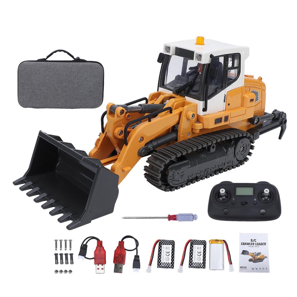 1 50 Scale RC Loader with LED Light Sound Effects, Remote Control Construction Vehicle Model, Scale Model Loader with