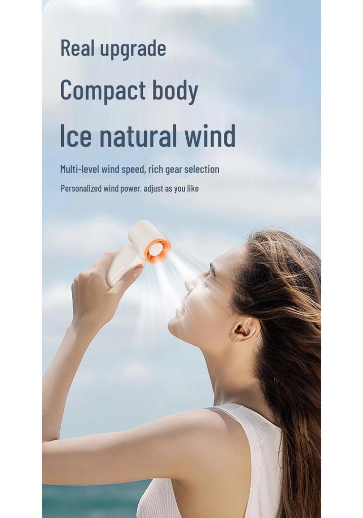 Compact Rechargeable Handheld Fan - High Speed, Ice Cool Breeze for Outdoor Use