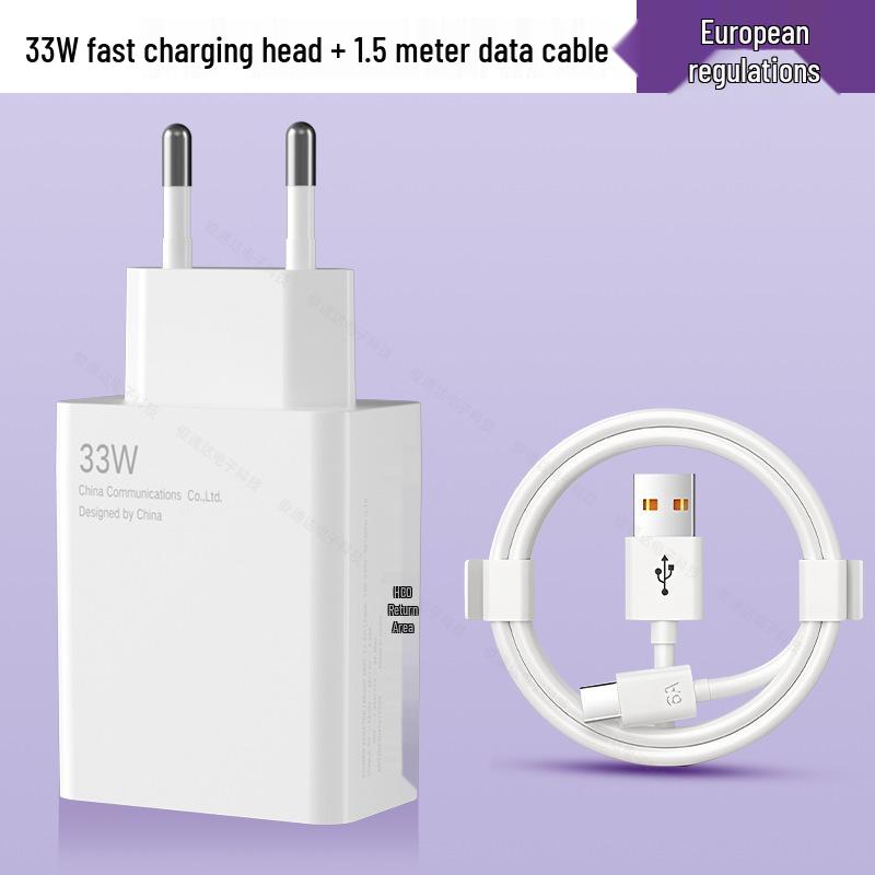 33W EU/US Fast Charger for Xiaomi 10/11 Pro & Redmi K40