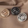 10pcs Beautiful Hollow Flower Shank Buttons High Quality Full Metal Round Buttons Woman Clothes Accessories