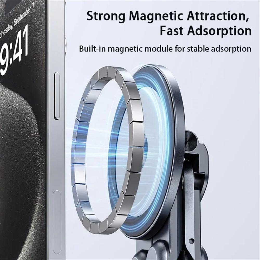 Multifunktionaler magnetischer Handyhalter Handheld Selfie-Stick Faltbares Stativ Tragbarer Schreibtischständer für iPhone 17 Pro Max iPad Tablet Laptop