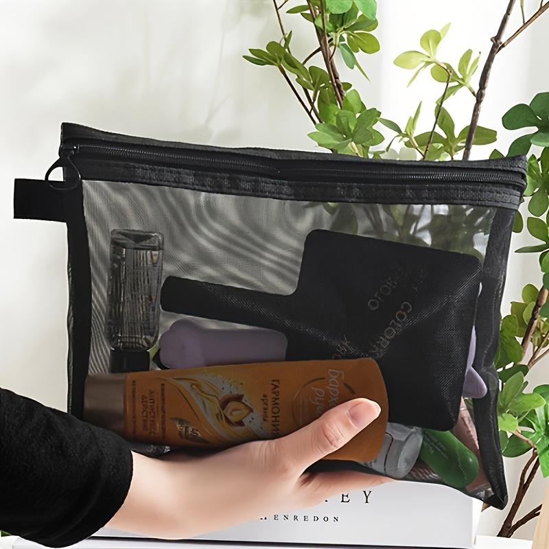 Mesh Storage Bag Fashion Toiletries Storage Bag Travel Female Portable Large Capacity Travel Cosmetics Storage Bag Accessories
