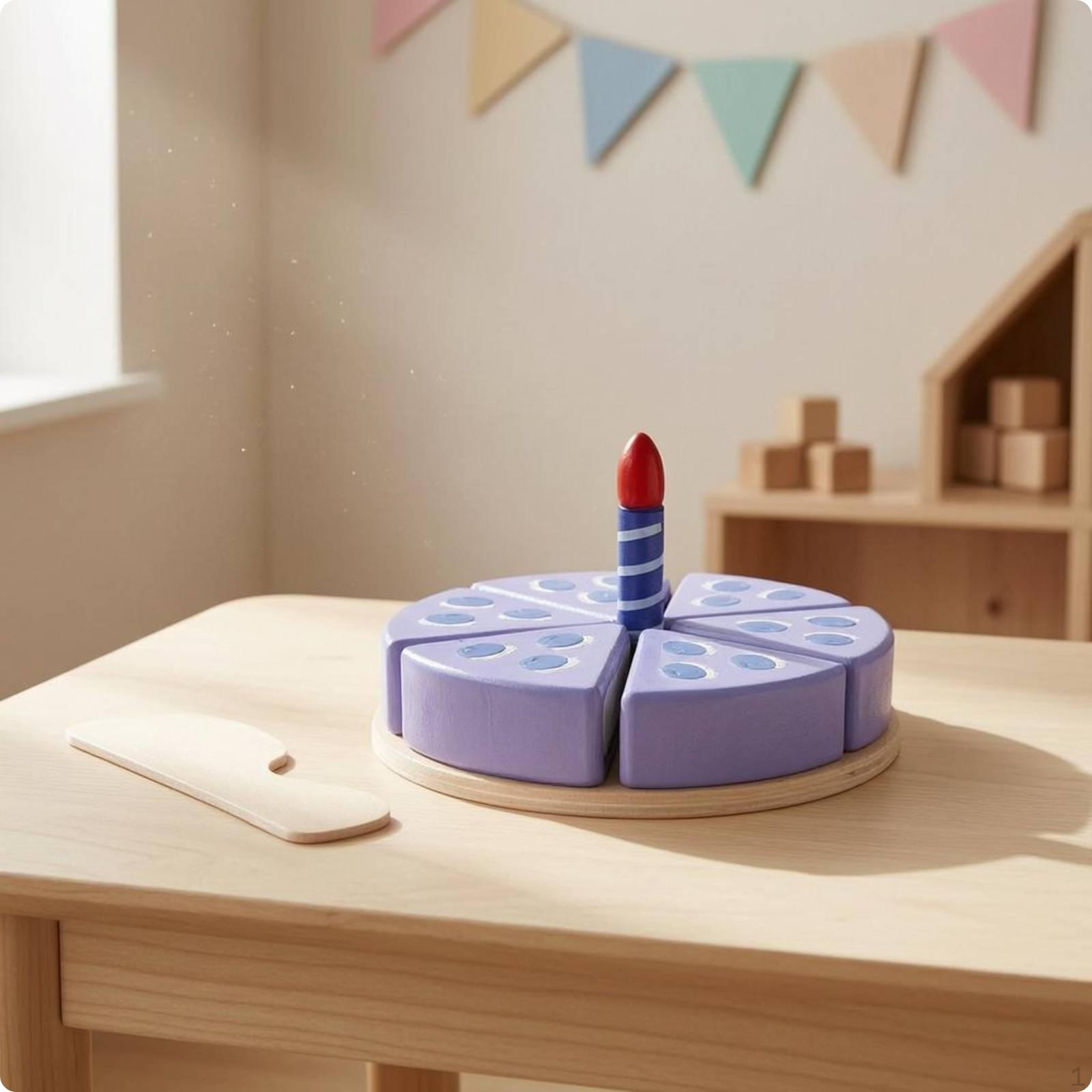 80 Sets Wooden Cake Playset Cuttable Toy Pretend Kitchen Set Dessert for Girls,