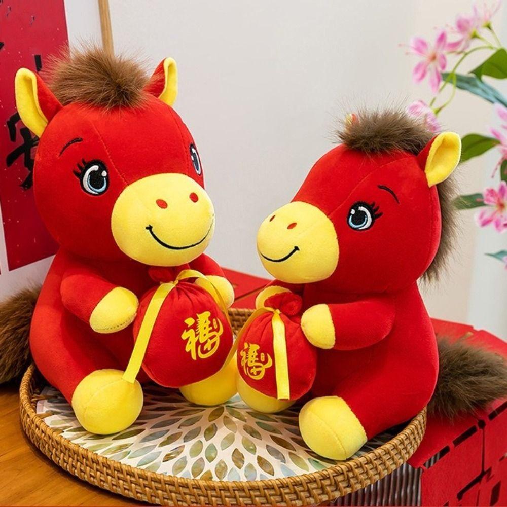 Year of Horse Plush Horse Doll Cute Stuffed Animal Toys Horse Stuffed Animal  Festival Gift