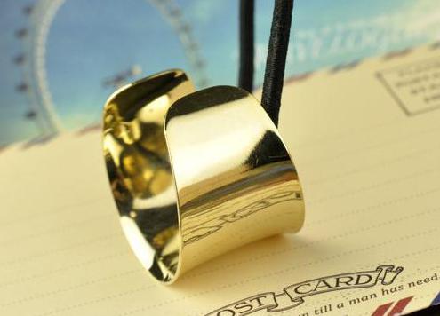 

Fashion Personality Hair Circle Exquisite Small Retro Bright Surface Smooth Metal Hair Ring Punk Wild Hair Rope Hair Accessories золотой