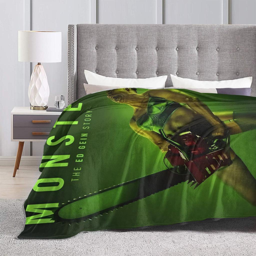 Monster The Ed Gein Story Halloweeen Blanket Quality Soft Throw Blanket Winter Travel Couch Bed Graphic Bedspread