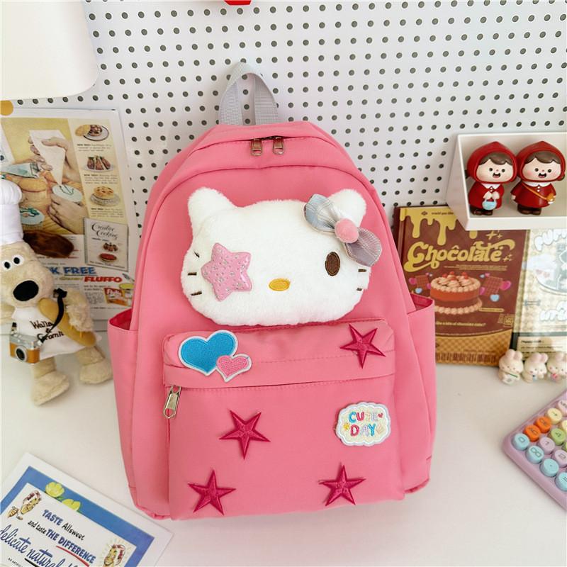 

Printing Waterproof Backpack Durable Nylon For Kids Gift Schoolbag розовый