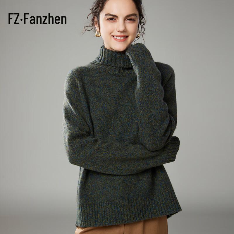 

Женский утолщенный свитер Fanzhen из кашемировой смеси с высоким воротником F